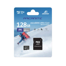 Carica l'immagine nel visualizzatore di Gallery, ARCANITE AKV30A1128 microSDXC - Scheda di memoria con adattatore SD, 128 GB - Ilgrandebazar