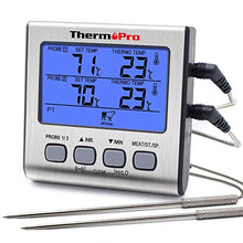 Carica l'immagine nel visualizzatore di Gallery, ThermoPro TP17 Termometro Cucina Digitale a Doppia Sonda con Modalità Timer... - Ilgrandebazar