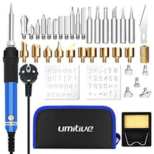 Carica l'immagine nel visualizzatore di Gallery, Umitive 37Pcs Kit Pirografia Legno, 60W, Temperatura Regolabile, Con 33...