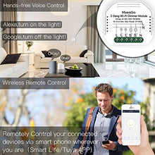 Carica l'immagine nel visualizzatore di Gallery, MoesGo Mini 2 Gang Modulo smart WiFi fai da te per interruttori, modello...