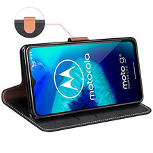 Carica l'immagine nel visualizzatore di Gallery, MOBESV Custodia Motorola Moto G8 Power Lite, Cover a Libro Nero/Blu