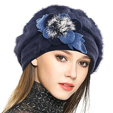 Carica l'immagine nel visualizzatore di Gallery, VECRY Donna Lana Berretto Angola Beanie Skull Cappelli Baschi e Marina
