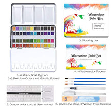Carica l'immagine nel visualizzatore di Gallery, RATEL Acquerello Set, Set Pittura ad tra Cui 48 Colori 48