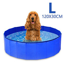 Carica l'immagine nel visualizzatore di Gallery, GoPetee Piscina per Cani Pieghevole Rigida Oceano Fuori Terra di L