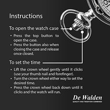 Carica l'immagine nel visualizzatore di Gallery, De Walden- Orologio da taschino con il numero 80 inciso sulla cassa,... - Ilgrandebazar
