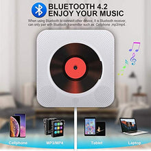 Carica l'immagine nel visualizzatore di Gallery, Lettore CD portatile con altoparlanti HiFi integrati da parete CD-White