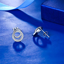 Carica l'immagine nel visualizzatore di Gallery, Orecchini in argento 925 donna fiore Dolce amore romanticoad incastro...