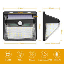 Carica l'immagine nel visualizzatore di Gallery, Luce Solare Esterno, Kilponen 60 LED Lampada con Sensore di 2 Pezzi - Ilgrandebazar