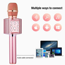 Carica l'immagine nel visualizzatore di Gallery, 1 BY ONE Microfono Wireless per Karaoke, Sistema Portatile 4 in 1, Rosa - Ilgrandebazar