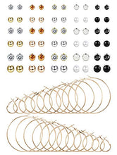 Carica l'immagine nel visualizzatore di Gallery, Finrezio 42 Paia Orecchini a Cerchio Set Per Donna Ragazza Sfera Di Oro - Ilgrandebazar