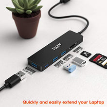 Carica l'immagine nel visualizzatore di Gallery, TSUPY Hub USB 3.0 5 Porte Adattatore con Lettore di Scheda 19 cm