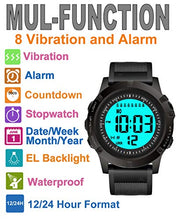 Carica l'immagine nel visualizzatore di Gallery, TICCI, orologio da uomo con 8 sveglie vibranti per meditazione, Black Strap - Ilgrandebazar