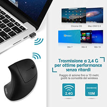 Carica l'immagine nel visualizzatore di Gallery, LOETAD ANKER Mouse Verticale Wireless Ergonomico Silenzioso modalità Standby...