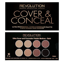 Carica l'immagine nel visualizzatore di Gallery, Makeup Revolution Ultra Cover &amp; Nascondere Palette Medium Dark, 10 G - Ilgrandebazar