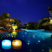 Carica l'immagine nel visualizzatore di Gallery, 10 Pezzi Luci per Piscina, ALED LIGHT Mini RGB LED Lampadine Luce Subacquea,...