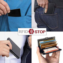 Carica l'immagine nel visualizzatore di Gallery, Vicloon Porta Carte, RFID e NFC Blocking Tessere Credito in 1 Pz Nero