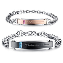 Carica l'immagine nel visualizzatore di Gallery, Cupimatch Coppia Lovers Braccialetto Bracciale Acciaio Inossidabile Keep Me... - Ilgrandebazar