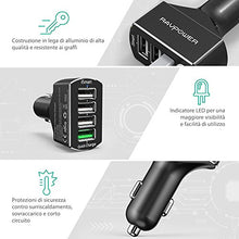 Carica l'immagine nel visualizzatore di Gallery, RAVPOWER Caricabatterie Auto Quick Charge 3.0 Caricatore in Alluminio da 54W...