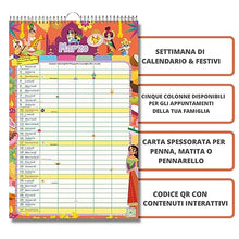 Carica l'immagine nel visualizzatore di Gallery, EURO PUBLISHING: Calendario Agenda della Famiglia 2024 29x44cm