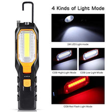Carica l'immagine nel visualizzatore di Gallery, Haofy LED Work Light, luce di ispezione COB ricaricabile con 4 Torce1 - Ilgrandebazar