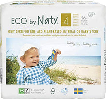 Carica l'immagine nel visualizzatore di Gallery, Eco by Naty, Taglia 4, 156 pannolini, 7-18kg, 4 (156 pannolini) - Ilgrandebazar