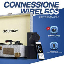 Carica l'immagine nel visualizzatore di Gallery, Giradischi, Souidmy Giradischi Bluetooth con Altoparlanti, 3 Velocità,...