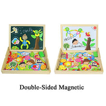 Carica l'immagine nel visualizzatore di Gallery, Puzzle Magnetico Legno Lavagna Magnetica Doppio Lato di Black