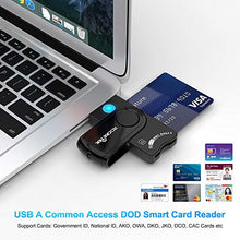 Carica l'immagine nel visualizzatore di Gallery, Lettore di smart card USB 4 porte Hub USB,Rocketek DOD militare CAC Card...