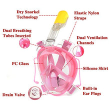 Carica l'immagine nel visualizzatore di Gallery, SFUN Maschera da Snorkel, per Snorkeling, easybreath L-XL, rosa L-XL