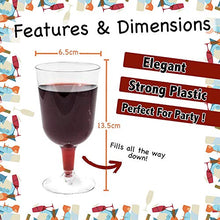 Carica l'immagine nel visualizzatore di Gallery, 48 Pezzi Bicchieri da Vino in Plastica USA e Getta, Trasparente 180ml -... - Ilgrandebazar