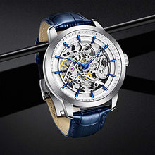 Carica l'immagine nel visualizzatore di Gallery, BERSIGAR Orologio da Uomo Automatico Con Meccanismo Di Scheletro Blu - Ilgrandebazar