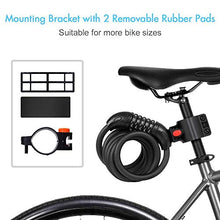 Carica l'immagine nel visualizzatore di Gallery, REHKITTZ Lucchetto per Bicicletta Bici Catena 120cm/12mm Nero
