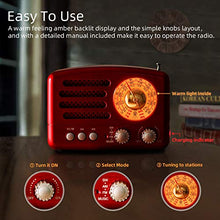 Carica l'immagine nel visualizzatore di Gallery, PRUNUS Radio a transistor ricaricabile Bluetooth in stile Classico Retro...