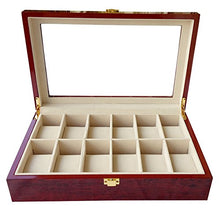 Carica l'immagine nel visualizzatore di Gallery, Feibrand Legno Scatola Porta Orologi Custodia per 12 Rosso - Ilgrandebazar