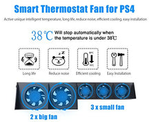 Carica l'immagine nel visualizzatore di Gallery, PS4 Ventola di raffreddamento - ElecGear Automatico Temperatura USB External...