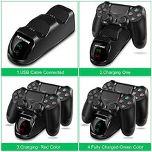 Carica l'immagine nel visualizzatore di Gallery, Ricarica Controller PS4 ,ECHTPower Docking Station e Verde&amp;Rosso LED
