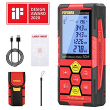Carica l'immagine nel visualizzatore di Gallery, Misuratore Laser 50m POPOMAN, Litio-Batteria, Telemetro laser, USB, 50m-usb