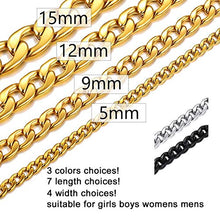 Carica l'immagine nel visualizzatore di Gallery, ChainsPro Collana a maglie cubane, catenina da 5 mm Oro - Ilgrandebazar