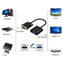 Carica l'immagine nel visualizzatore di Gallery, GANA Adattatore DVI a VGA Cavo Convertitore DVI-D a | 24+1 Supporto 60Hz...