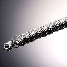 Carica l'immagine nel visualizzatore di Gallery, U7 Collana Uomo a Catena Grano Sottile Robusta Grande Grossa, Argento(6mm) - Ilgrandebazar