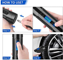 Carica l'immagine nel visualizzatore di Gallery, KYG Compressore Portatile per Auto Mini con Schermo...