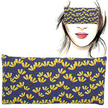 Carica l'immagine nel visualizzatore di Gallery, Cuscino per occhi "Yelow Flowers" | Semi di lavanda e riso | Yoga,... - Ilgrandebazar