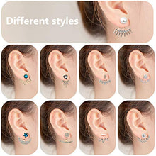 Carica l'immagine nel visualizzatore di Gallery, Orecchini, Comius 9 Pairs Jacket CZ Stud Fiore di Loto Cava Orecchino...