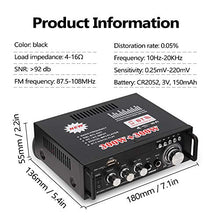 Carica l'immagine nel visualizzatore di Gallery, Docooler 600W Amplificatore,HiFi Audio Stereo BT Radio Portatile per A-600W