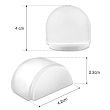 Carica l'immagine nel visualizzatore di Gallery, HAUSPROFI Fermaporta Trasparente a Pavimento con Adesivo 4pz. 4 Pezzi - Ilgrandebazar