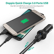 Carica l'immagine nel visualizzatore di Gallery, RAVPower Caricatore Adattatore Doppio per Auto USB 40W 3A Quick Charge Nero - Ilgrandebazar