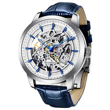 Carica l'immagine nel visualizzatore di Gallery, BERSIGAR Orologio da Uomo Automatico Con Meccanismo Di Scheletro Blu - Ilgrandebazar
