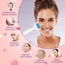 Carica l'immagine nel visualizzatore di Gallery, Rullo Derma, 6 In 1 Kit Titanium Roller, Fixget Microneedle Dermaroller per...