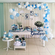 Carica l'immagine nel visualizzatore di Gallery, APERIL Palloncini Compleanno Blu e Bianchi Pallone Animale a Piedi...