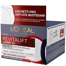 Carica l'immagine nel visualizzatore di Gallery, L'Oréal Paris Revitalift Laser X3 Dischetti Viso Anti-Età Antirughe Peeling... - Ilgrandebazar